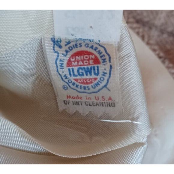 VTG BRECKENRIDGE Women's Wool Blazer and Skirt Size 12 Beige Herringbone pattern - Picture 7 of 12